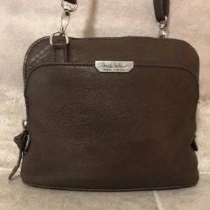 Nicole Miller Leather Crossbody Bag